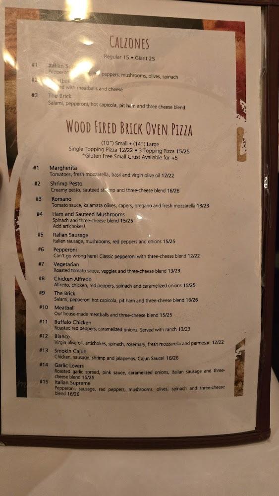 The Brick Oven Menu image 3